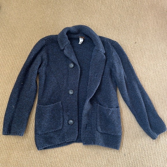 Navy knit cardigan S (4-5), Tea Collection - Picture 2 of 7